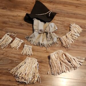 Women's Scarecrow Costume Set with Hat